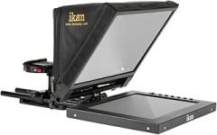 Ikan 12-inch Portable Teleprompter Kit, Adjustable Glass Frame, Easy to Assemble, Extreme Clarity (PT1200) - Black