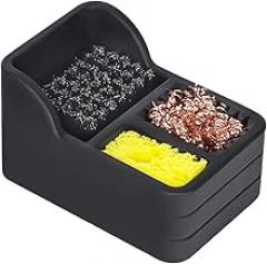 Soldering Iron Tip Cleaner – Silicone Steel Copper Sponge 7.8x5.2x4.5cm | High-temperature Iron Tip Cleaner | Solder Dross Collection Box | Cleaning Tool For Soldering, Electronics Repair, DIY Project