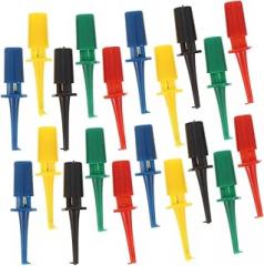 20pcs Mini Test Probe Hooks Round Electronic Testing Clips for Multimeter Tester Grabber Test Clip for Circuit Measurements
