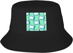 MULIHU Seamless Patterns for Electronic Tablets Bucket Hat for Women Men Bucket Hats Summer Sun Hats Beach Travel Fishing Golf Cap Black