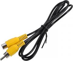 RCA Extension Audio Cable Male to Female 1 Meter Black Metal Connector for Car Audio Speaker Subwoofer Home Theater Electronics