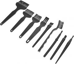 Lurrose 9Pcs Anti-Static Mini Cleaning Brush for Electronics Portable Keyboard and PCB Dust Removal Tools with Various Tip for Computers Mobile Phones and Cooling Fans