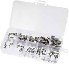 GLEAVI 200pcs Stainless Steel Grub Screws Socket for Maintenance Installation Resistant Fastening Screws for Electronics