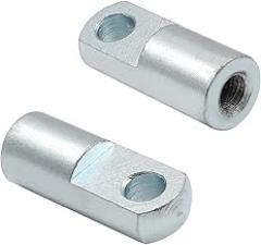 Othmro 2Pcs Iron Clevis Y Joint M10x1.25 Female Thread Y Connector 32mm x 52mm Air Cylinder Rod Clevis End Pneumatic Air Cylinders for Chemical Industry Textile Industry Electronic