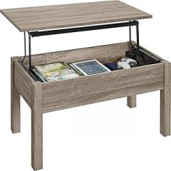 Coffee Table Wooden Lift Top with Storage Hidden Compartment Charging Station Living Room Center