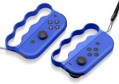ECHZOVE Fitness Boxing Grips for Nintendo Switch - Lightweight Ergonomic Joy-Con Handles with Secure Lock for Switch Sports & Fitness Boxing Games - Compatible with Fitness Boxing 3-2 Packs (Blue)