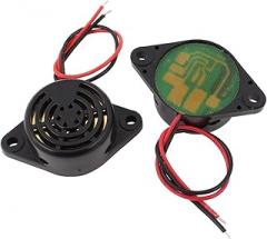 2 Pcs Furnace Parts & Accessories DC 3-24V 12V 2-Wired Continuous Active Electronic Buzzer Relays Alarm Black