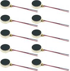 Small Motor, DC Button-Type Vibration, 10pc, Smartphone Shaker Module, Pager Motor Set, Consistent Signal Feature, for Smartphone Electronics Pager Tablet Beauty Device Game Controller