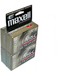 Maxell VHS-C TC-30 Gold Videocassettes (4-Pack, 30 Minutes Each)