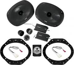 KICKER Speakers 6X9 inch for Ford F-150 2015-2024 Upgrade Kit - Pair of CS Series with Adapters and Harness, Car Audio Front Door Speaker CSS69, 46CSS694