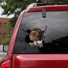 Ocean Gift German Shorthaired Pointer Car Decals, Dog Car Stickers Pack of 2 - Realistic German Shorthaired Pointer Stickers for Car Windows, Walls Series 70 Size 8