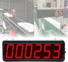 3in Electronic Digital Display Counter, Auto Digital Totalizer, 6-Digit LED Display Count Up to 999999, for Conveyor Belt, Production Line, People Visitor Counte