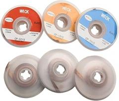 6 Pack Solder for Wick 1.5m Desoldering Braid Copper Wire Set for PCB Repair, Non-Cleaning Solder Strip with 1.0/1.5/2.0/2.5/3.0/3.5mm Widths, Solder Remover Wire for Electronics