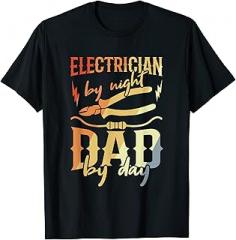 Electrician Clothing Electronics Technician Papa Mens Electrician Father Electronics Technician Papa T-Shirt