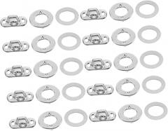 Angoily 10sets Metal Snap Fasteners Button Fastener Kit Eyelets Screws Tarp Cover Boat Snaps for DIY Furniture Electronics