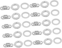 Angoily 10sets Metal Snap Fasteners Button Fastener Kit Eyelets Screws Tarp Cover Boat Snaps for DIY Furniture Electronics