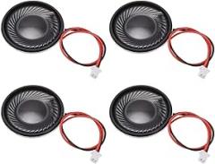 uxcell 1W 8 Ohm DIY Magnetic Speaker 28mm Round Shape Replacement Loudspeaker with PH2.0/1.25mm-2P Terminal Line for Electronic 4pcs