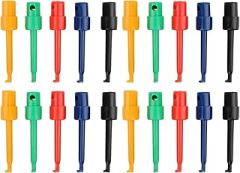 Test Hooks 20 Pcs Large Test Hook Clip Grabber Test Probe for Electronic Testing Multimeter Accessories (Large Test Hook)