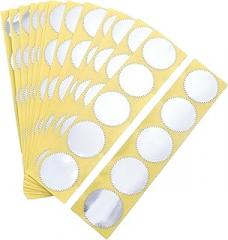 100/250PCS 45mm Silver Golden Redness Certificate Wafer Company Seal Labels Stickers for Embossing Award Stickers for Electronics