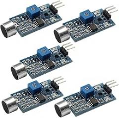 VALICLUD 5PCS Sound Sensor Module Voice Activated Sound Detection Switch Reliable Audio Detection System for DIY Projects and Electronic Applications
