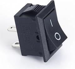 10PCS KDC1 Rocker Switch ON-Off Latching Function Toggle Switch with 2Pin Terminal 3A250V/6A125V Rocker Toggle Switch(70R)