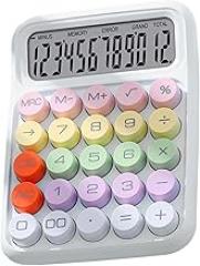 Jeanoko Colorful Calculator Mechanical Keyboard Electronic Desktop Calculator with Scientific Functions for Office School Home ABS Material (White)