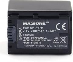 Masione NP-FV70 battery 7.4V 2100MAH, Replacement for SONY DCR-DVD, DCR-HC, DCR-SR, DCR-SX, HDR-CX, HDR-HC, HDR-SR, HDR-UX, HDR-XR Series Camcorder Battery