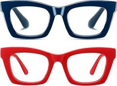 Hubeye Oprah Style Readers for Women Stylis Style Reading Glasses with Blue Light Blocking and Spring Hinge