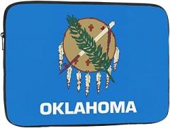 Oklahoma State Flag Print Stylish Laptop Bag Laptop Slim and Lightweight Carry Laptop Bag for Men and Women