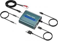 AMANKA Analog to Digital Audio Converter with Cable 7ft/2.1m RCA AUX to Optical Audio Cable AUX RCA Input Optical Output, 3.5mm to Optical Audio Adapter for Soundbar, Computers, and projectors etc