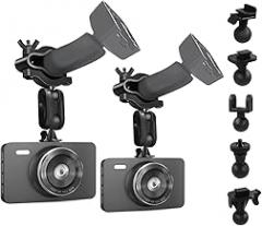Sportway S90 (2pcs) Dash Cam Mount, Dash Camera Mirror Holder with 6pcs Joints for Rove APEMAN CHORTAU Roav Nexar iiwey YI Z-Edge Old Shark KDLINKS Crosstour Falcon Zero... Most Car Cameras