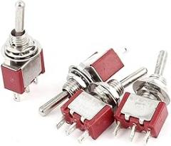 Electronic Components 4 Pcs 250VAC 2A/120VAC 5A SPDT ON-Off-ON 3 Positions Latching Toggle Switch