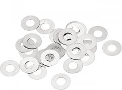 M4 304 Stainless Steel Flat Washers, 50pcs 4x8x0.1mm Ultra Thin Flat Spacers for Screw Bolt, Electronic Repair, Automotive