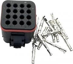 1 Set 16 Pin Male Female Waterprof Automobile Connector ITT CTB Type Electronic Plug 132016-000 with Terminals (Color : Army Green, Size : 1 Set)