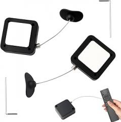 2 Pcs Retractable Remote Control Tether, 6.6ft /2m Adjustable Remote Rescuer, Tv Remote Leash, Pulling Force Security Lanyard Lock with Cable Leash Length Clasp for Tv Gaming Remote Control