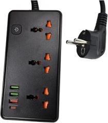 EU Power Strip Plug Strip 2500W Extension Socket Overload Protection Multi Plug USpB Charrger USpB C Charrger 10A 100V-250V New 2026 High for Reliable Electronic Component