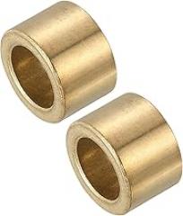 MECCANIXITY Sleeve Bearings,12mm Bore x 18mm OD x 12mm Length Self-Lubricating Cast Brass Bushing Plain Shaft Bearings for Sliding Movements Parts of Machinery(Gold Tone, Pack of 2)