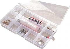 Household Transparent Plastic Multi-Grid Jewelry Storage Box, Electronic Components, Accessories Box, Classification, Lattice, dustproof Jewelry Box