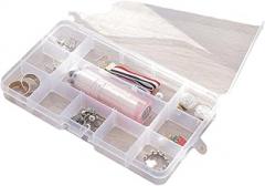 Household Transparent Plastic Multi-Grid Jewelry Storage Box, Electronic Components, Accessories Box, Classification, Lattice, dustproof Jewelry Box