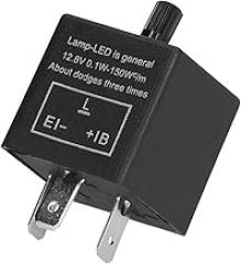 Car Flasher Relay, 12V 3 Pins Adjustable Electronic CF-13KT LED Turn Signal Relaying for Fixing Hyper Blink Flash, Auto Light Accessories, Universal for Sedan SUV Motorcycle
