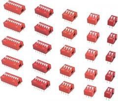 Amosfun 35pcs Dip Toggle Switch Slide Type Electronic Configuration Coding Switch for Circuit Control Position Options for Electronic Devices