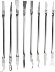 Electronics Opening Pry Tool Metal Tool Double-Ended Metal Stick Repair Tools for CPU Metal Disassemble for Computer IC Chip Digital Products Repairing