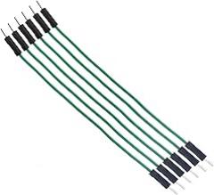 20Pcs 1P 2.54mm Jumper wire line 10/20/30cm Female Male 24AWG Wire test line electronic line (M-M-20CM-green)