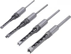 4 Piece Woodworking Square Drill Bit Set, High Speed Steel Material, Reduce Construction Costs, a Variety of Specifications Suitable for Drilling Square Holes in Wood
