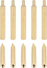 M3x35x6mm(DxHLxML) - Brass Hex Standoff -15Pack- Good for Electronic Machine - Male to Female Spacer Screw Nuts