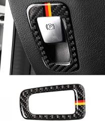 GZXinWei Carbon Fiber P Button Electronic Hand Brake Button Cover Frame Sticker,H Color
