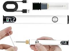 Soldering Iron Kit - Adjustable Voltage Tool Pen, Fast Heating Rechargeable Welding Device with Durability, LED Digital Display, Electronic Repair Accessory for Details Portable Workshop Usage