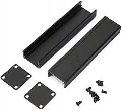 PCB Aluminum Case Instrument Housing Electronic Cooling Box Black 25x25x100mm Fast Heat Dissipation for Electronic Projects Supply Instruments