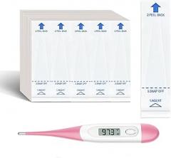 Bundle of Pink Oral Thermometers & Thermometer Covers Disposable - 100 pcs