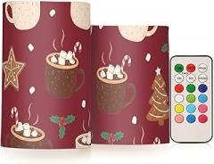 Brown Cocoa Electronic Candle Light,No Open Flame, No Smoke, No Wax Drips, Remote Controllable, 4-Hour/8-Hour Timer for On/Off, Multiple Light Settings, Versatile for Different Occasions.